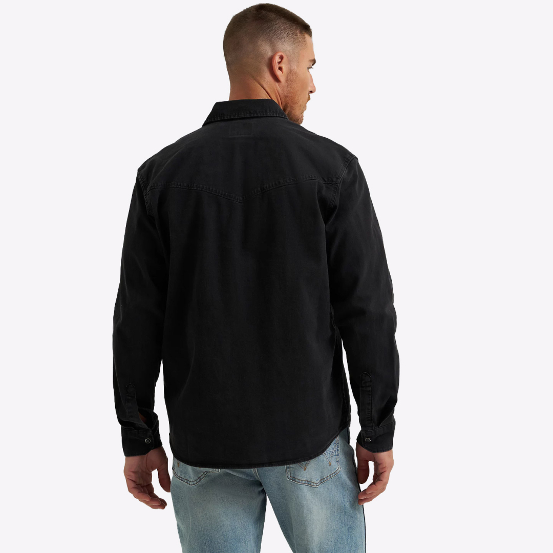 Рубашка джинсовая Wrangler Western Black Denim