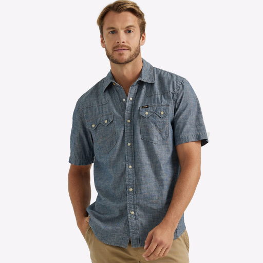 Рубашка джинсовая Wrangler Sawtooth Pocket