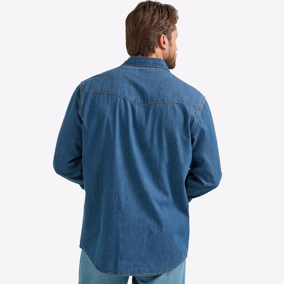 Рубашка джинсовая Wrangler Mid Wash Denim