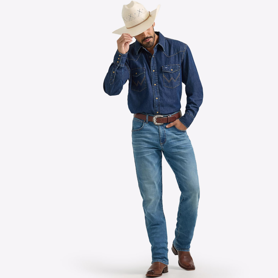 Рубашка джинсовая Wrangler Dark Wash Denim