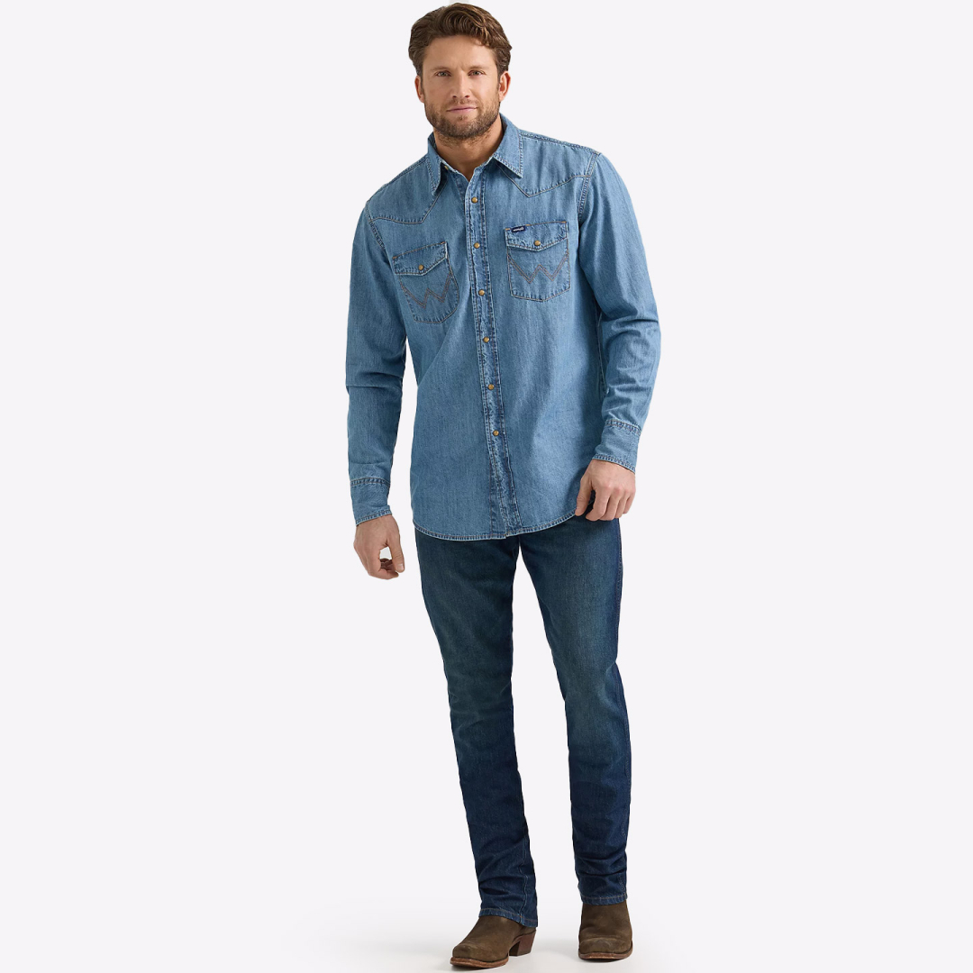 Рубашка джинсовая Wrangler Light Wash