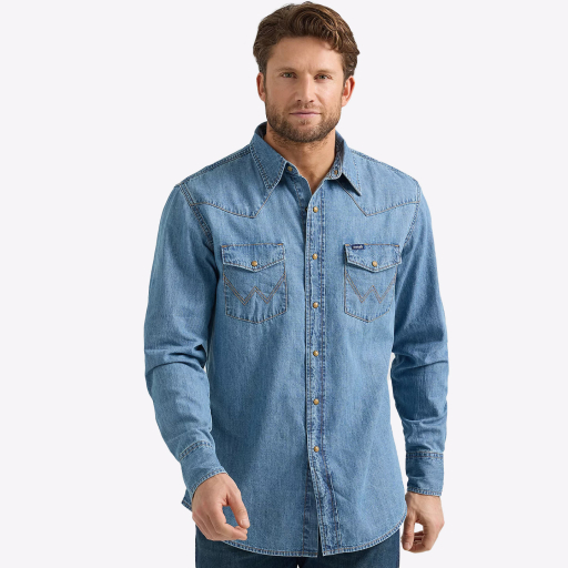 Рубашка джинсовая Wrangler Light Wash