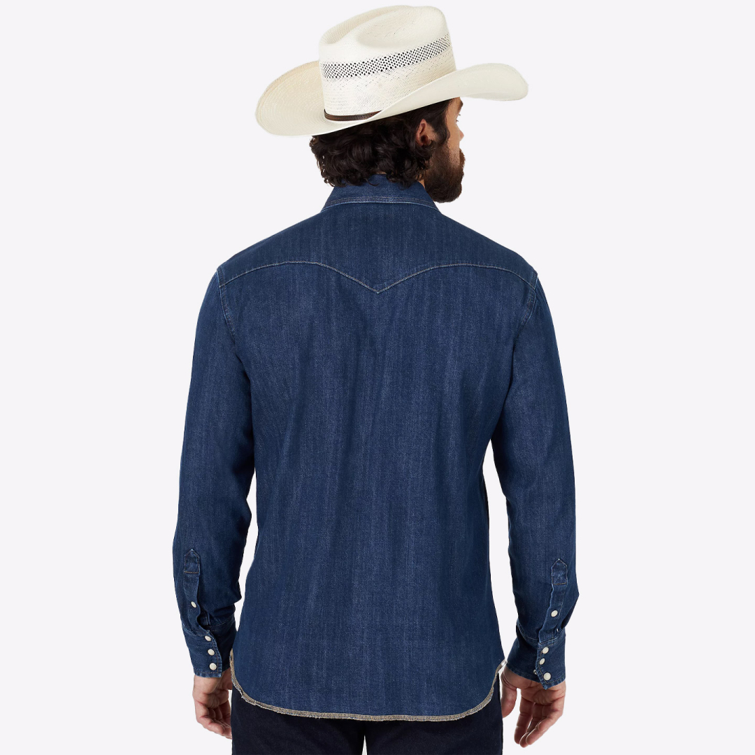 Рубашка джинсовая Wrangler Cowboy Cut Dark Denim