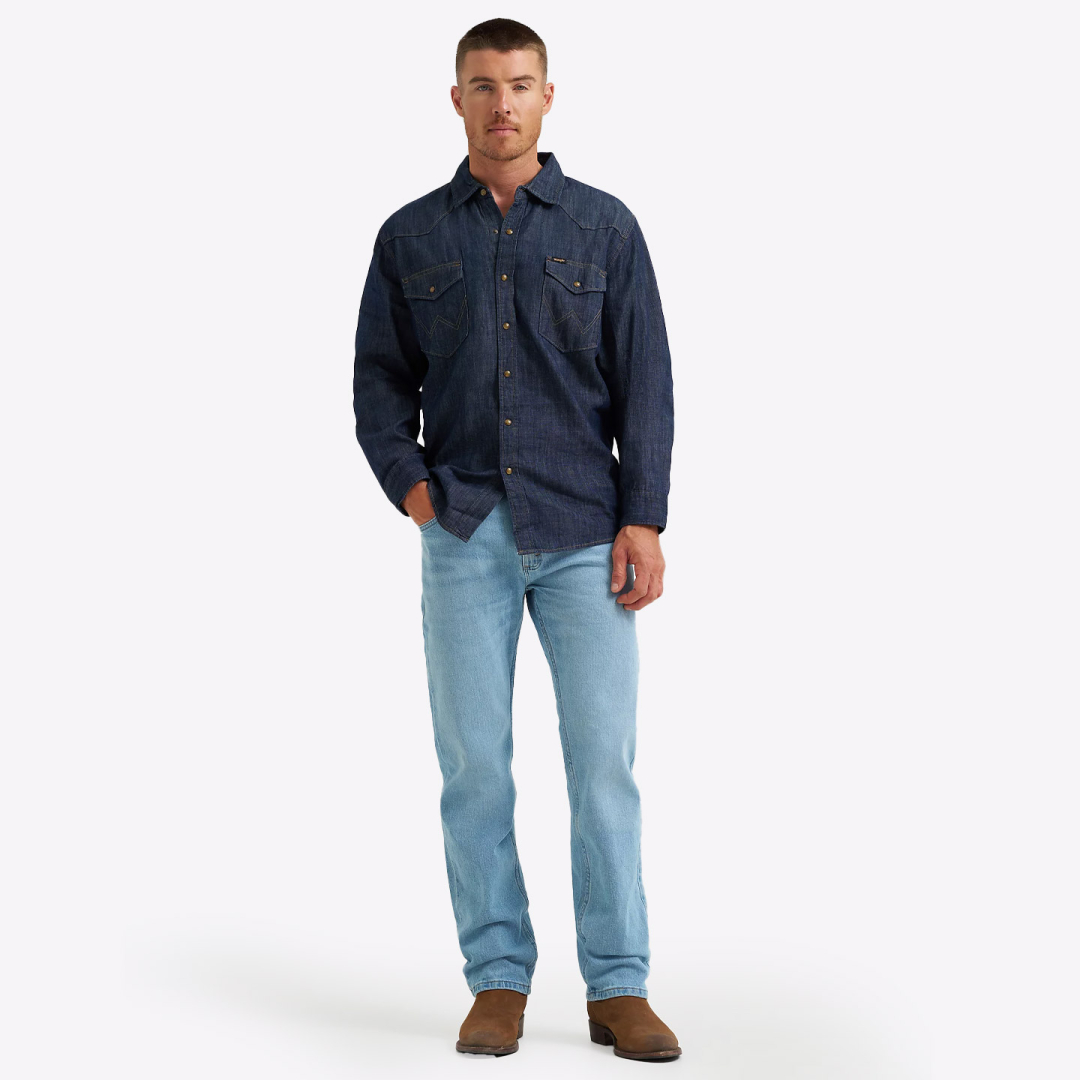 Рубашка джинсовая Wrangler Western Rinse 