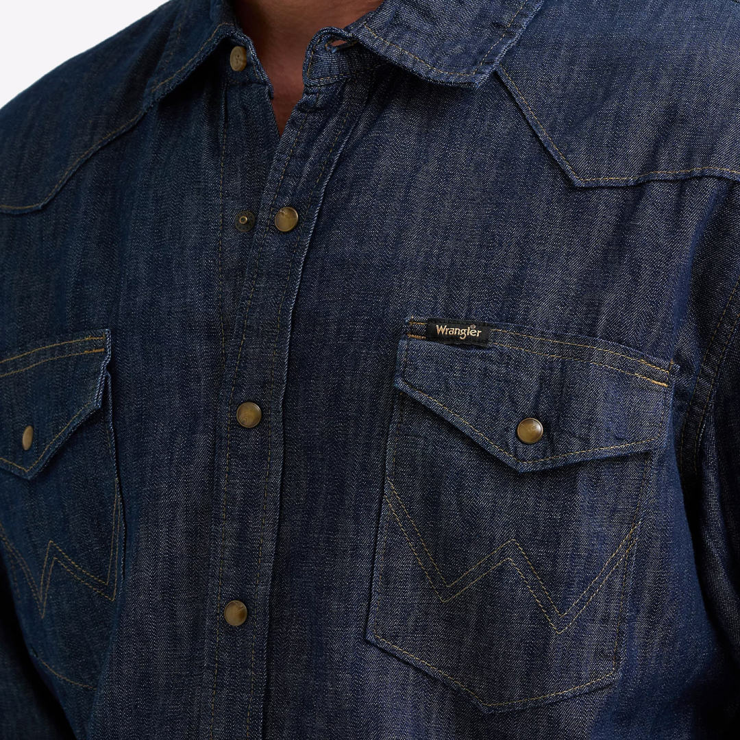 Рубашка джинсовая Wrangler Western Rinse 