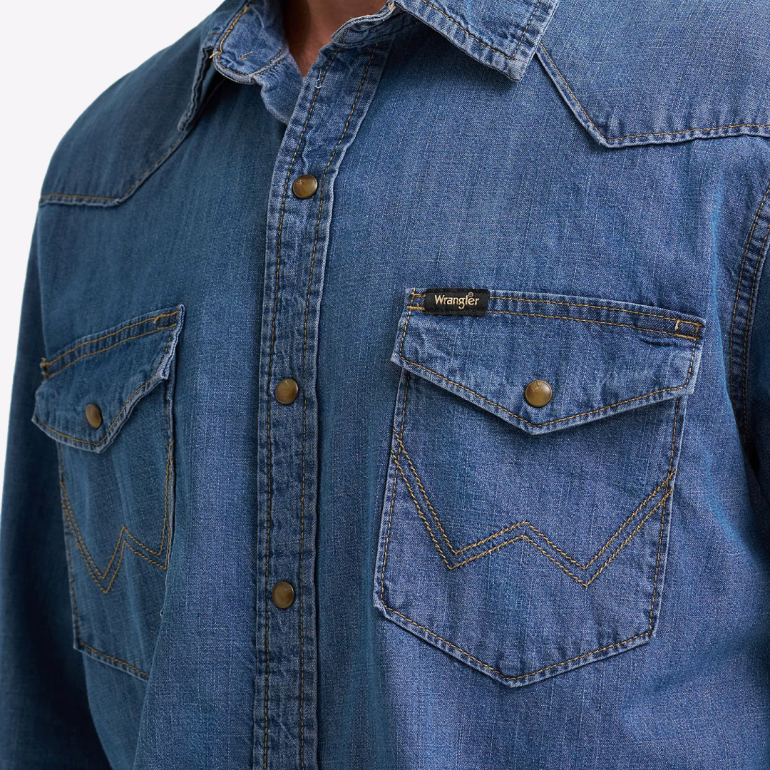 Рубашка джинсовая Wrangler Western Mid Tint