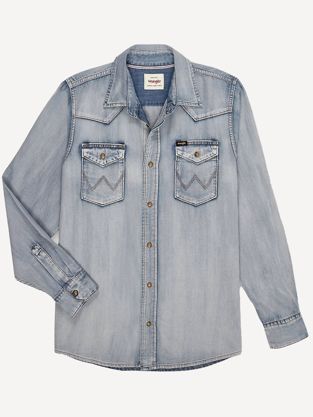 Рубашка джинсовая Wrangler Western Light Denim
