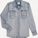 Рубашка джинсовая Wrangler Western Light Denim