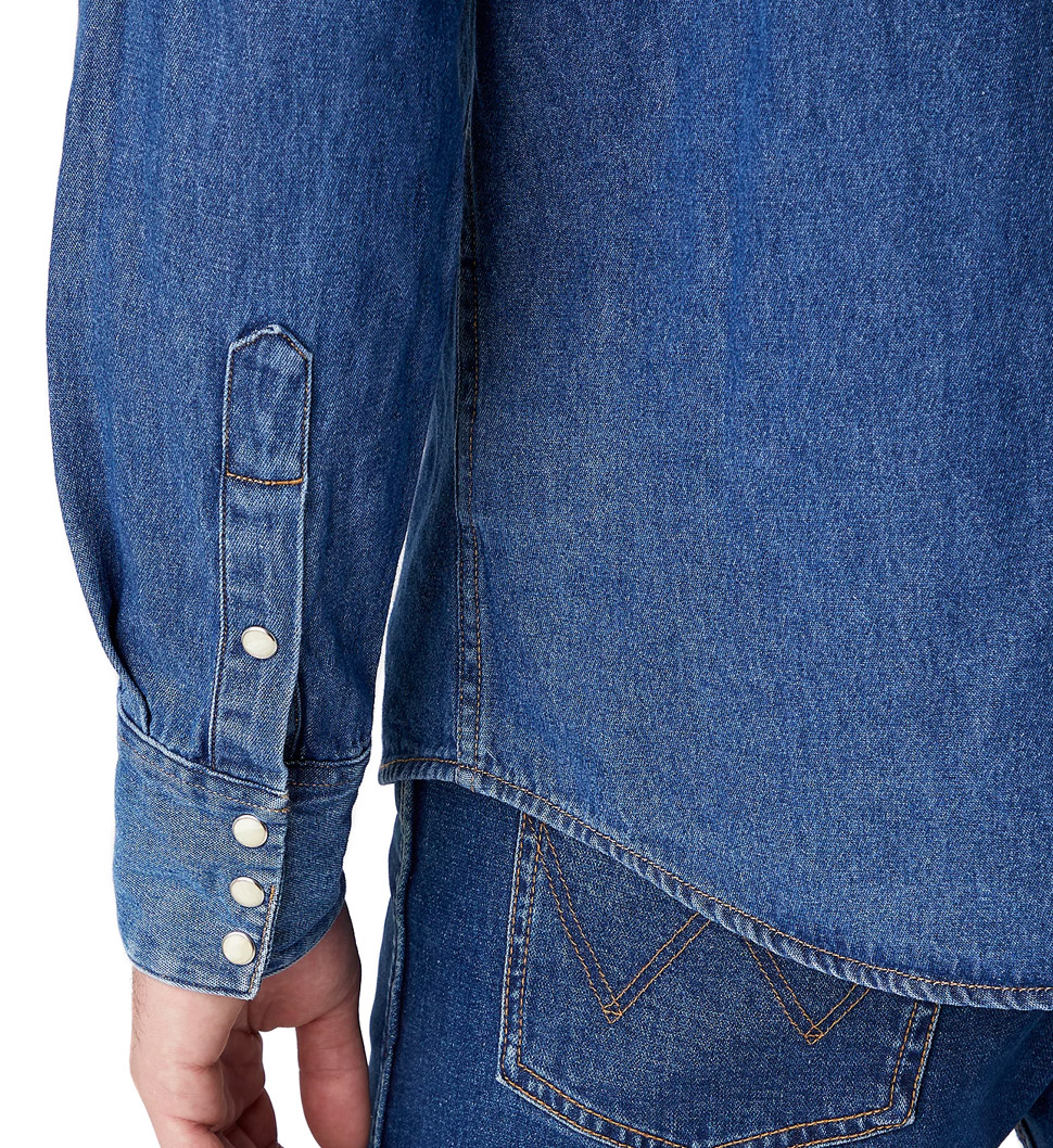 Рубашка джинсовая Wrangler Icons 27MW Western Shirt in 1year