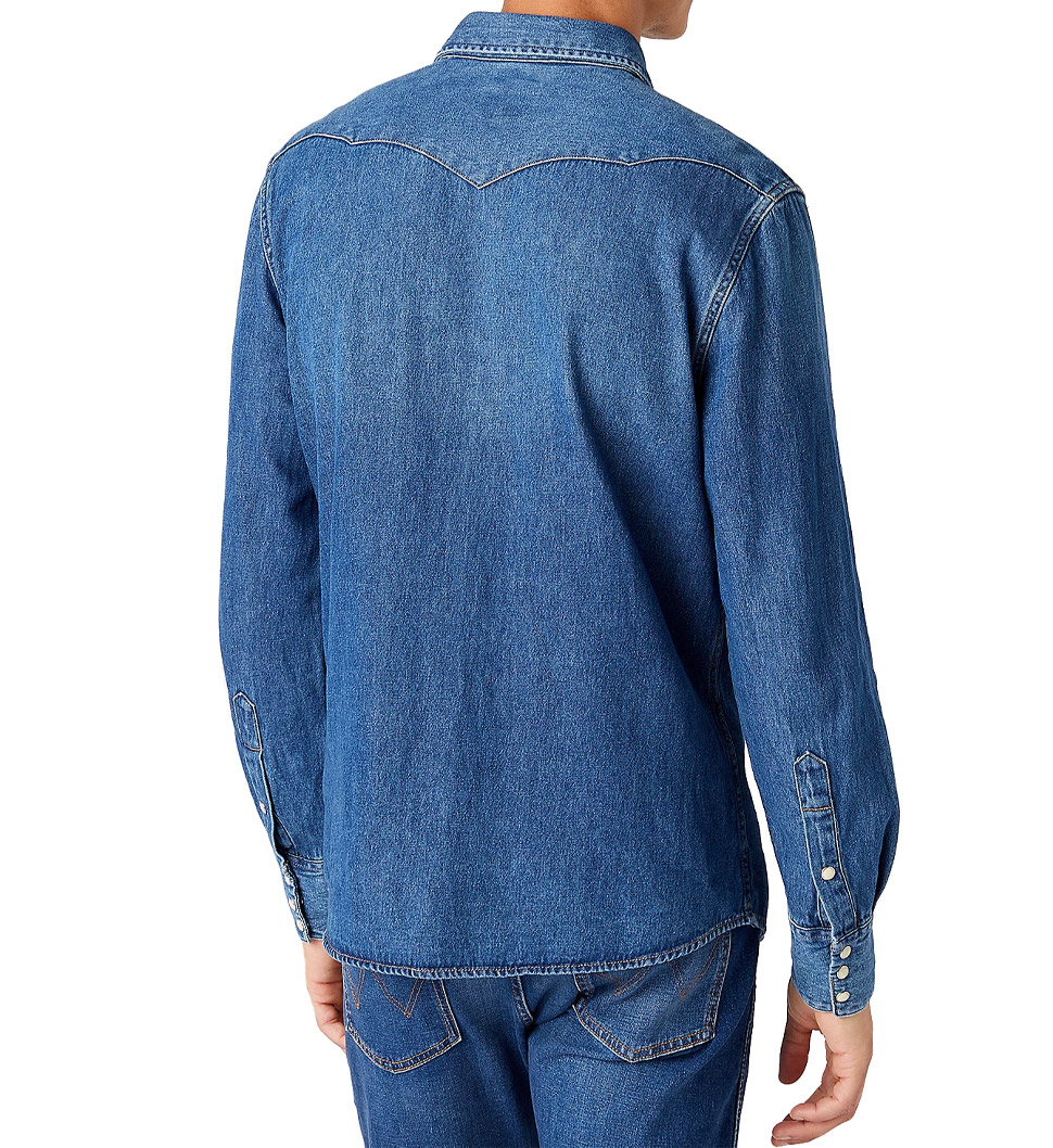 Рубашка джинсовая Wrangler Icons 27MW Western Shirt in 1year