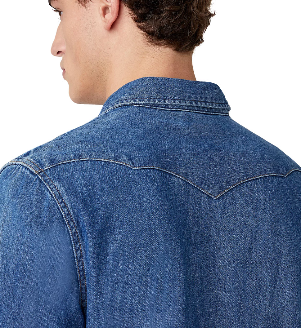 Рубашка джинсовая Wrangler Icons 27MW Western Shirt in 1year