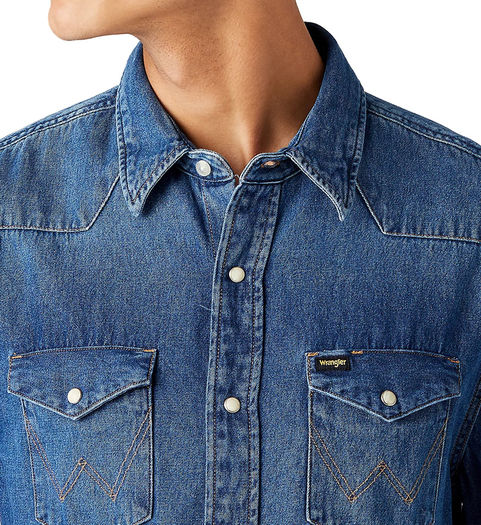 Рубашка джинсовая Wrangler Icons 27MW Western Shirt in 1year