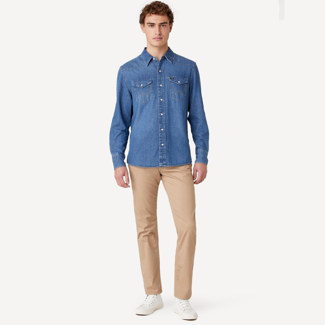 Рубашка джинсовая Wrangler Icons 27MW Western Shirt in 2 year