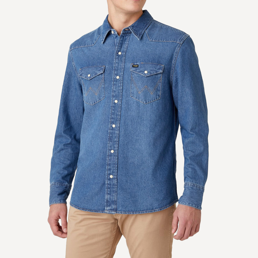 Рубашка джинсовая Wrangler Icons 27MW Western Shirt in 2 year