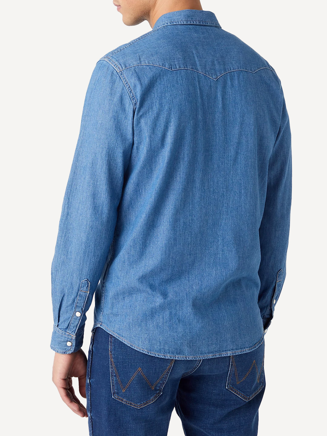 Рубашка джинсовая Wrangler Western Mid Stone