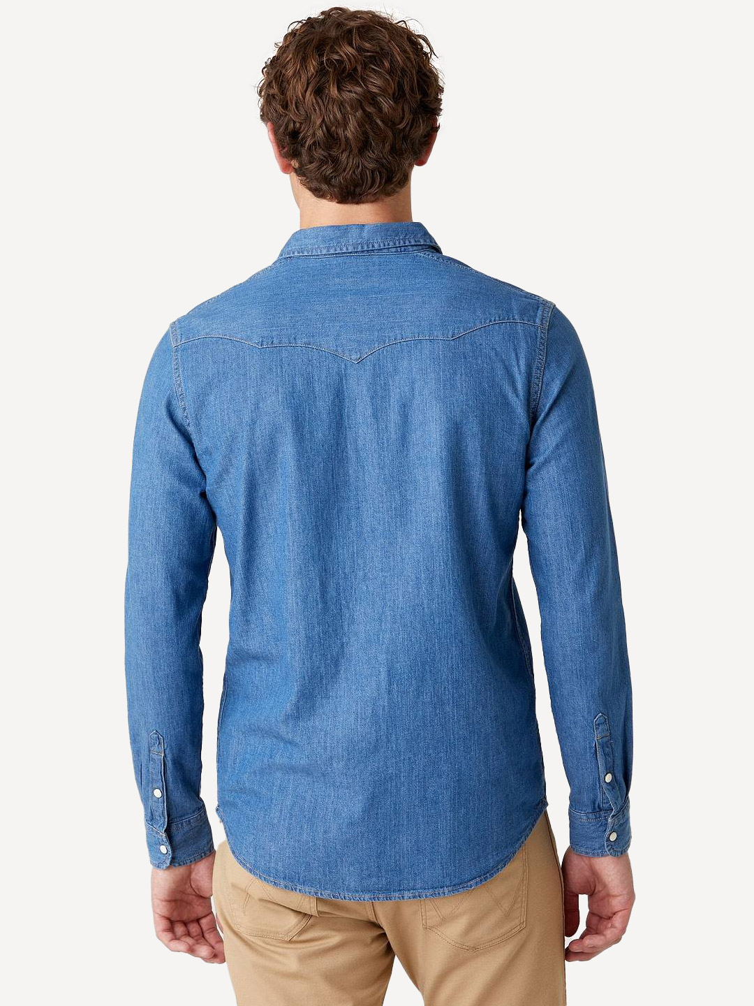 Рубашка джинсовая Wrangler Western Mid Stone