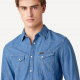 Рубашка джинсовая Wrangler Western Mid Stone