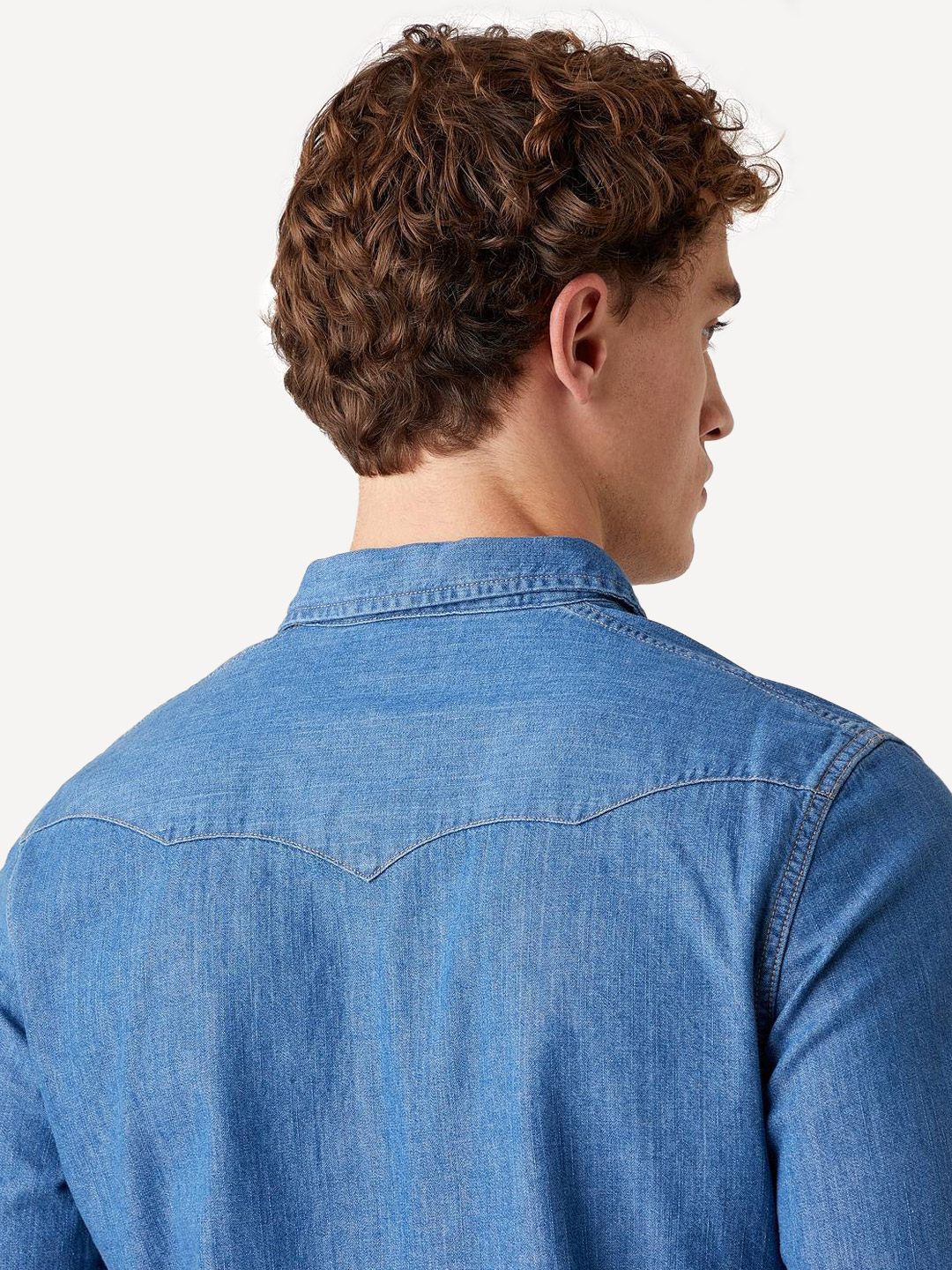 Рубашка джинсовая Wrangler Western Mid Stone