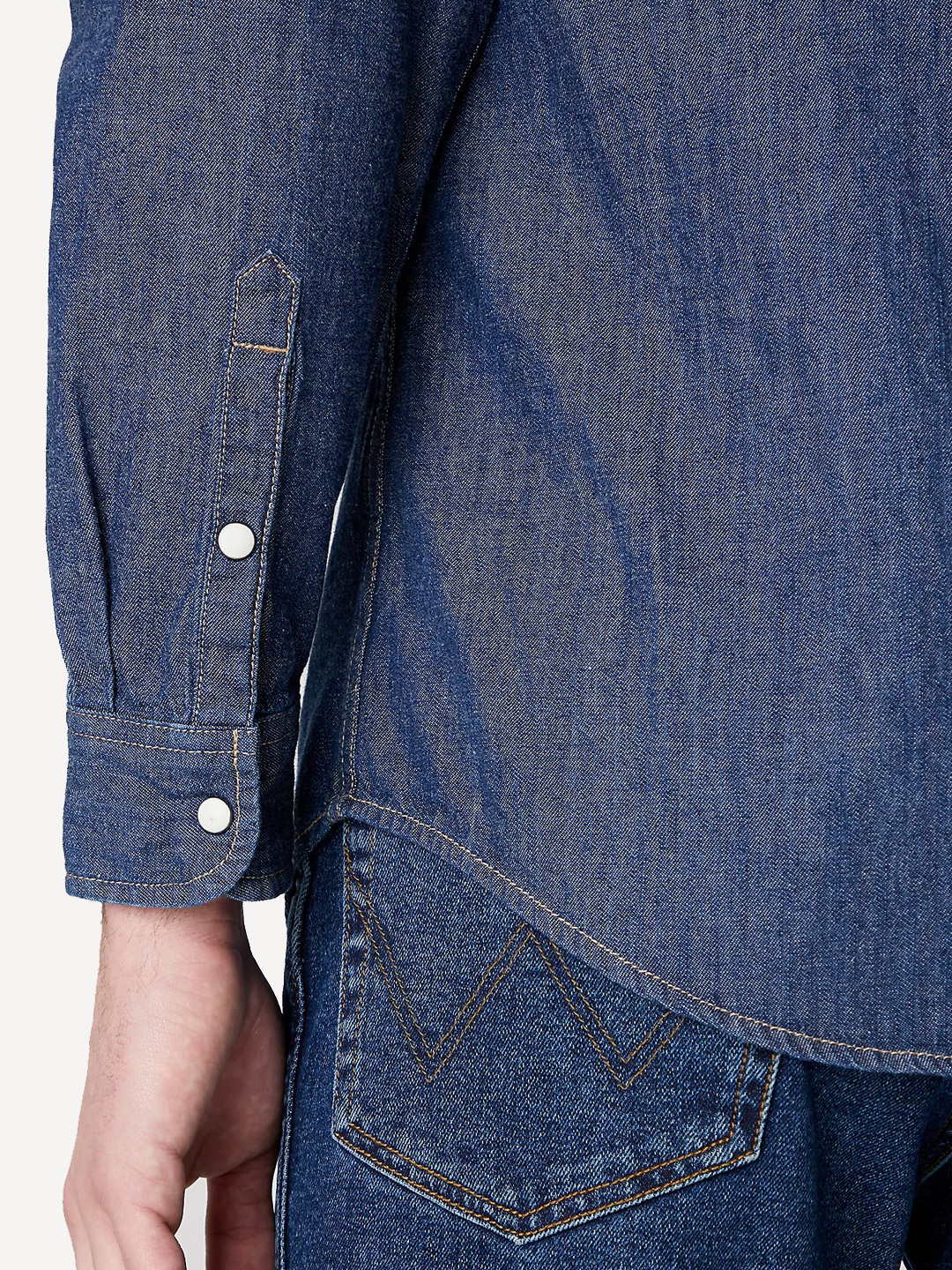 Рубашка джинсовая Wrangler Western Dark Stone