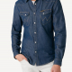 Рубашка джинсовая Wrangler Western Dark Stone