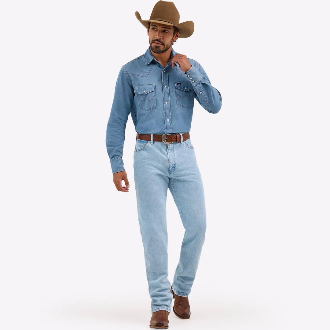 Рубашка джинсовая Wrangler Cowboy Cut Stonewash