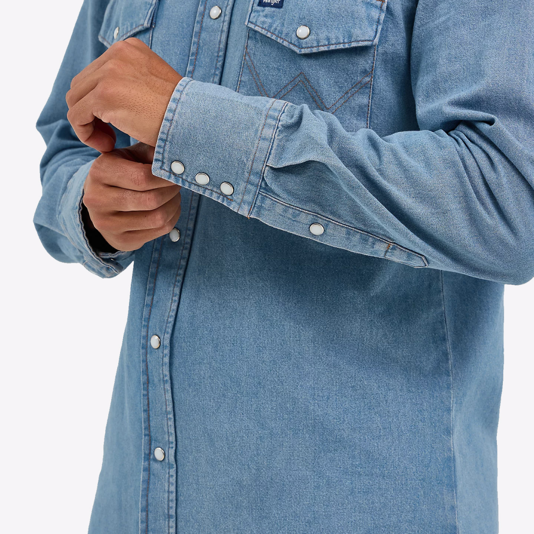 Рубашка джинсовая Wrangler Cowboy Cut Stonewash