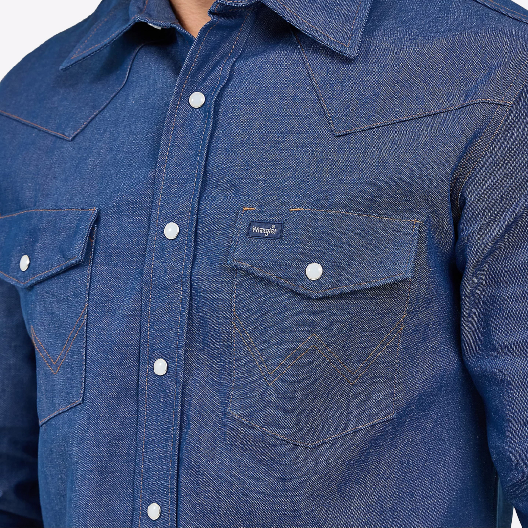 Рубашка джинсовая Wrangler Cowboy Cut Rigid Denim