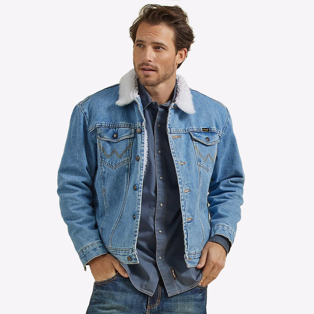 Куртка Wrangler Sherpa Lined Denim Jacket AW Wash