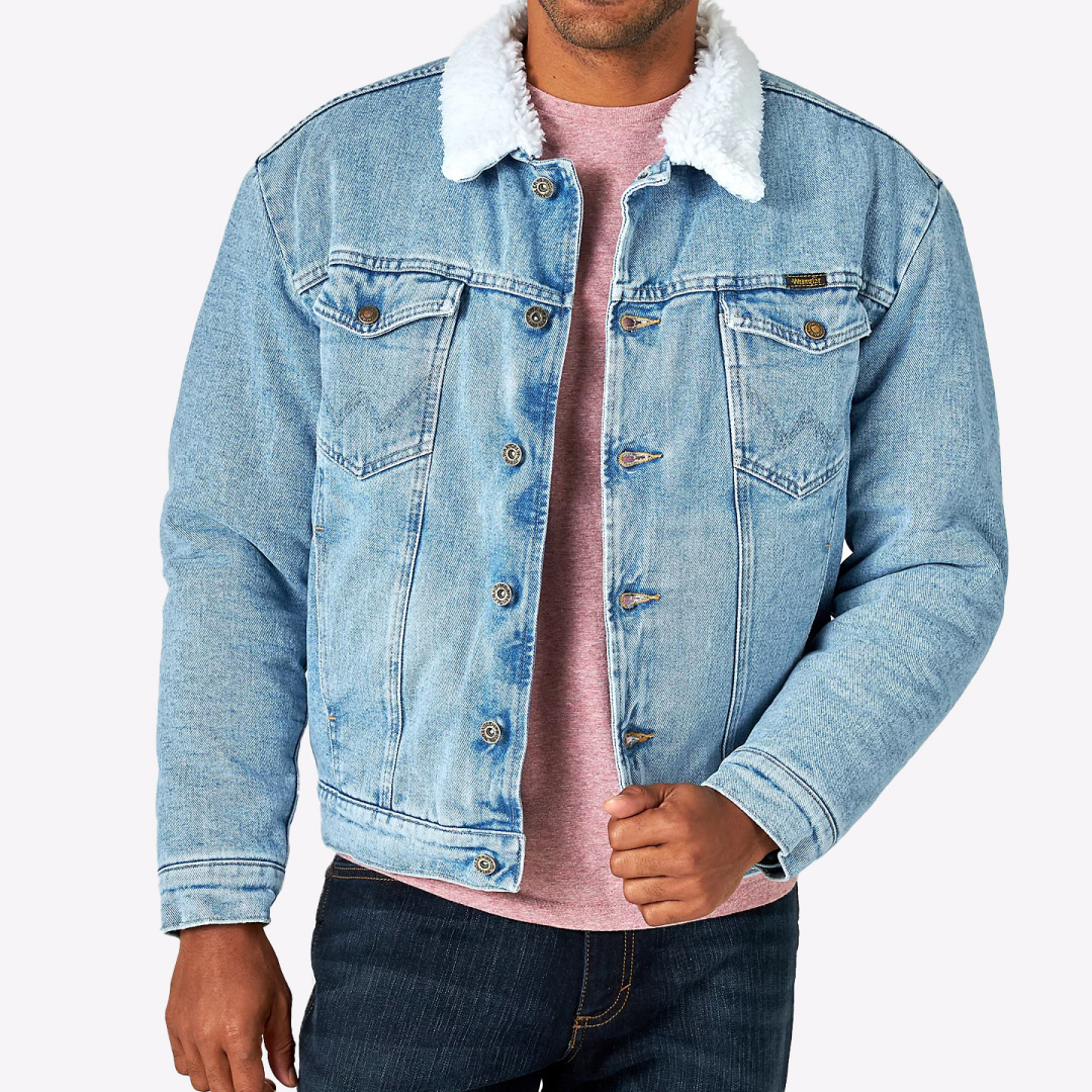 Куртка Wrangler Sherpa Lined Denim Jacket AW Wash