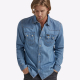 Рубашка джинсовая Wrangler Western Light Wash