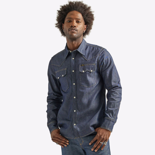 Рубашка джинсовая LEE 101 Western Dry Indigo