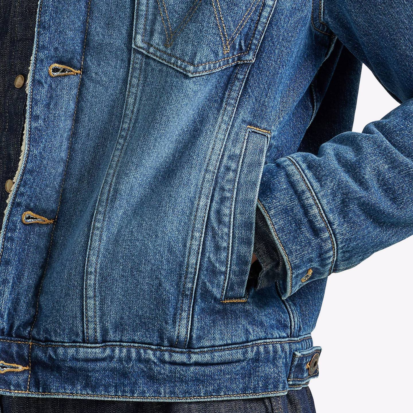 Wrangler denim fleece jacket outlet